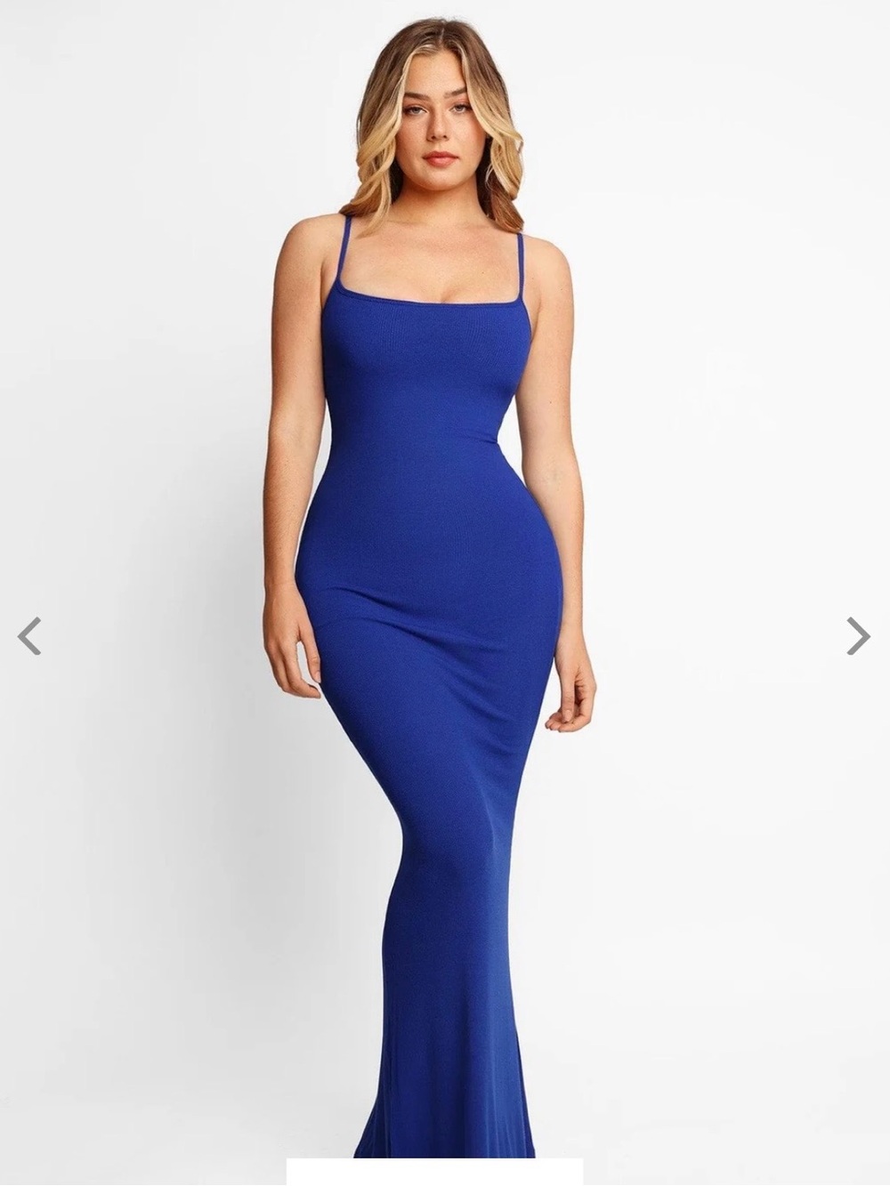 NEW Popilush Blue Built-in Shapewear Soft Modal Lounge Maxi Dress, Women's Large
